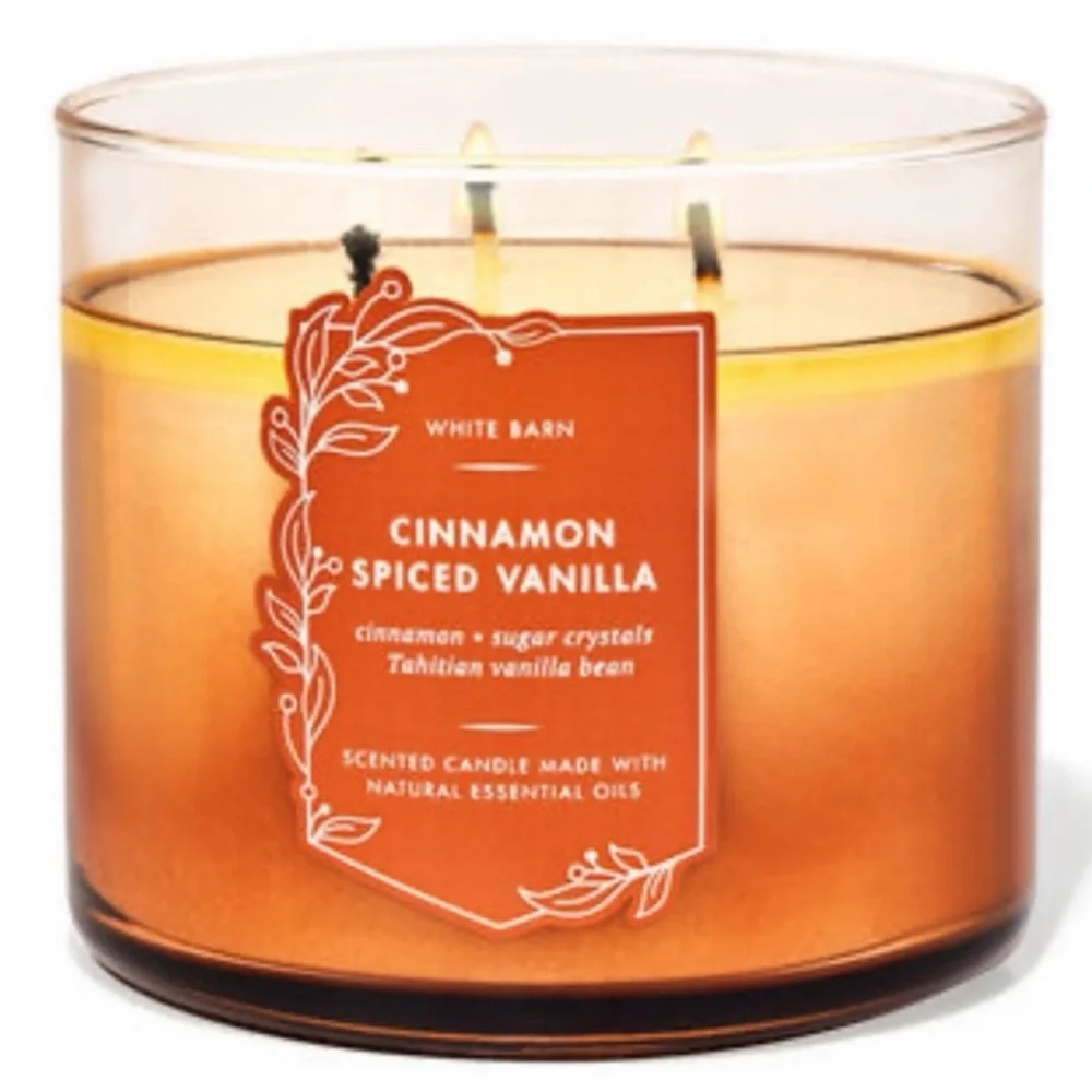 Bath & Body Works Cinnamon Spiced Vanilla 3 Wick Candle